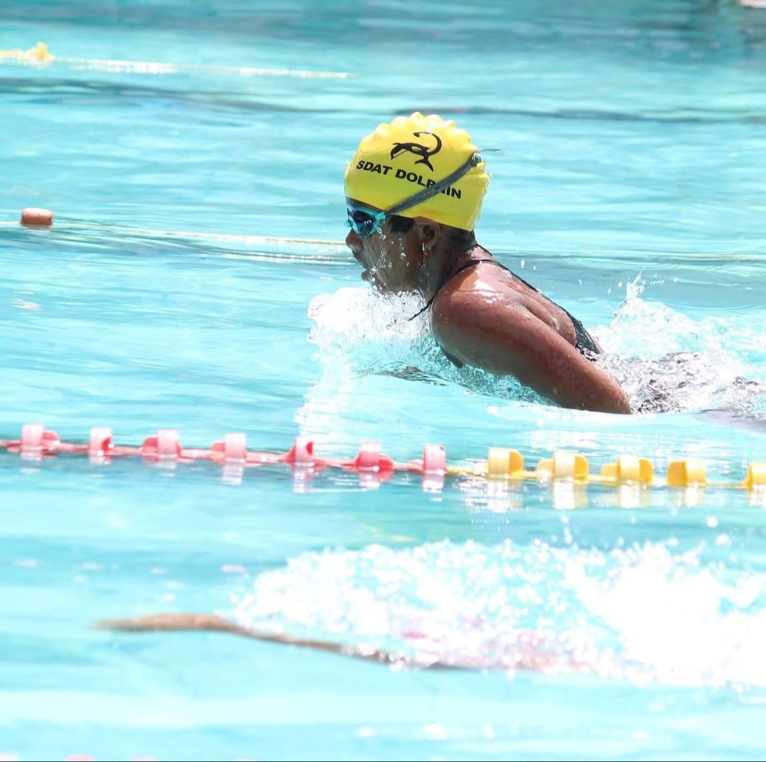 Swimming training session